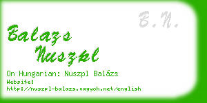 balazs nuszpl business card